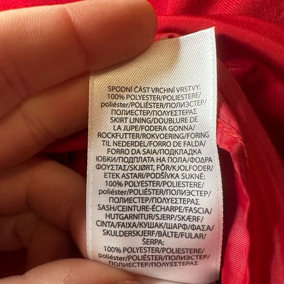 Polo Ralph Lauren Girls Red Tiered Stretch Interlock Dress (Size 3/3T) - Picture 6 of 6